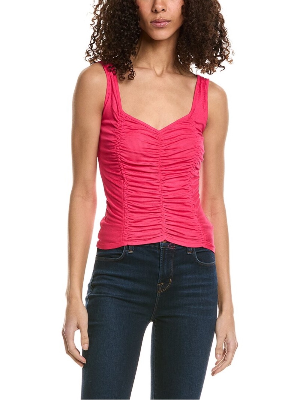 Project Social T Cabana Ruched Pink Tank